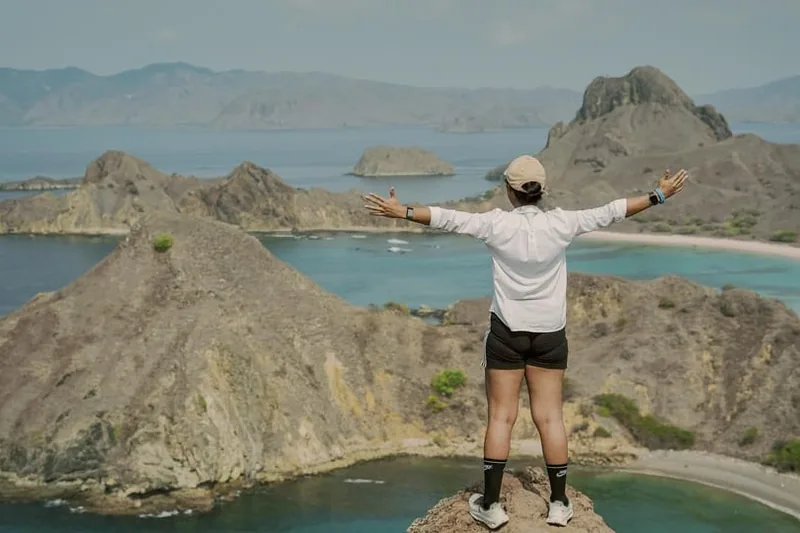 The Padar viewpoint at the top of the stair climb